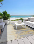 LOOMLAN Rugs Meleya Gold Washable Indoor-Outdoor Rug