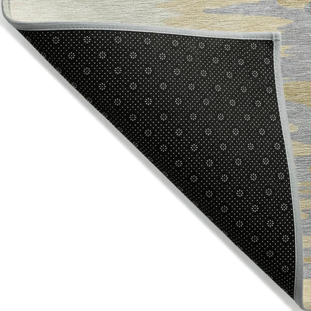 LOOMLAN Rugs Meleya Gold Washable Indoor-Outdoor Rug