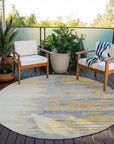 LOOMLAN Rugs Meleya Gold Washable Indoor-Outdoor Rug
