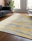 LOOMLAN Rugs Meleya Gold Washable Indoor-Outdoor Rug