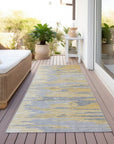 LOOMLAN Rugs Meleya Gold Washable Indoor-Outdoor Rug