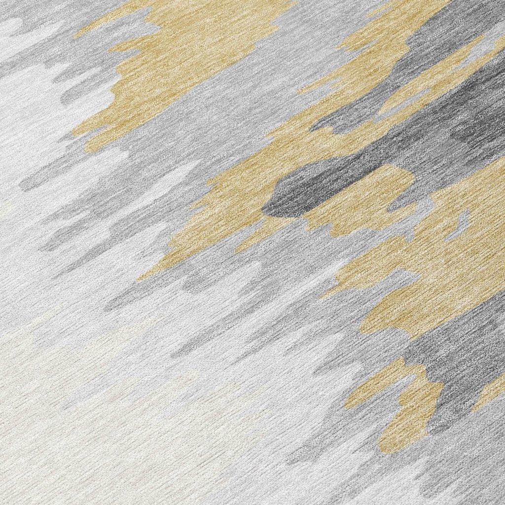 LOOMLAN Rugs Meleya Gray Washable Indoor-Outdoor Rug