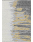 LOOMLAN Rugs Meleya Gray Washable Indoor-Outdoor Rug