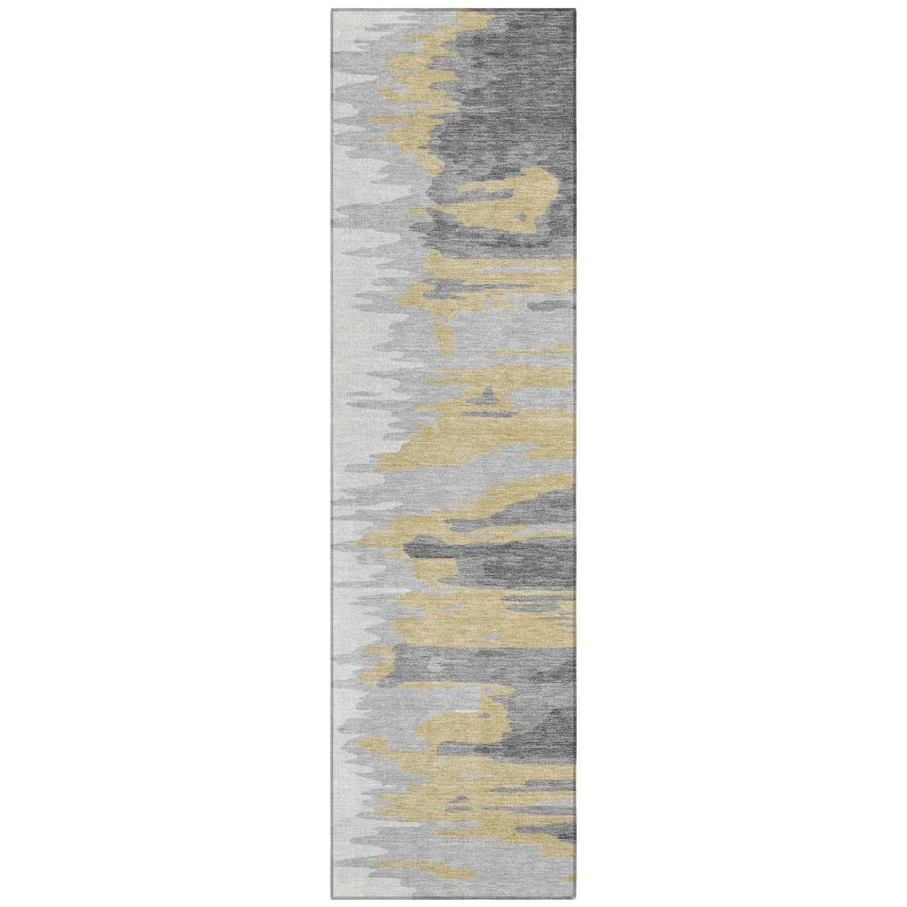 LOOMLAN Rugs Meleya Gray Washable Indoor-Outdoor Rug