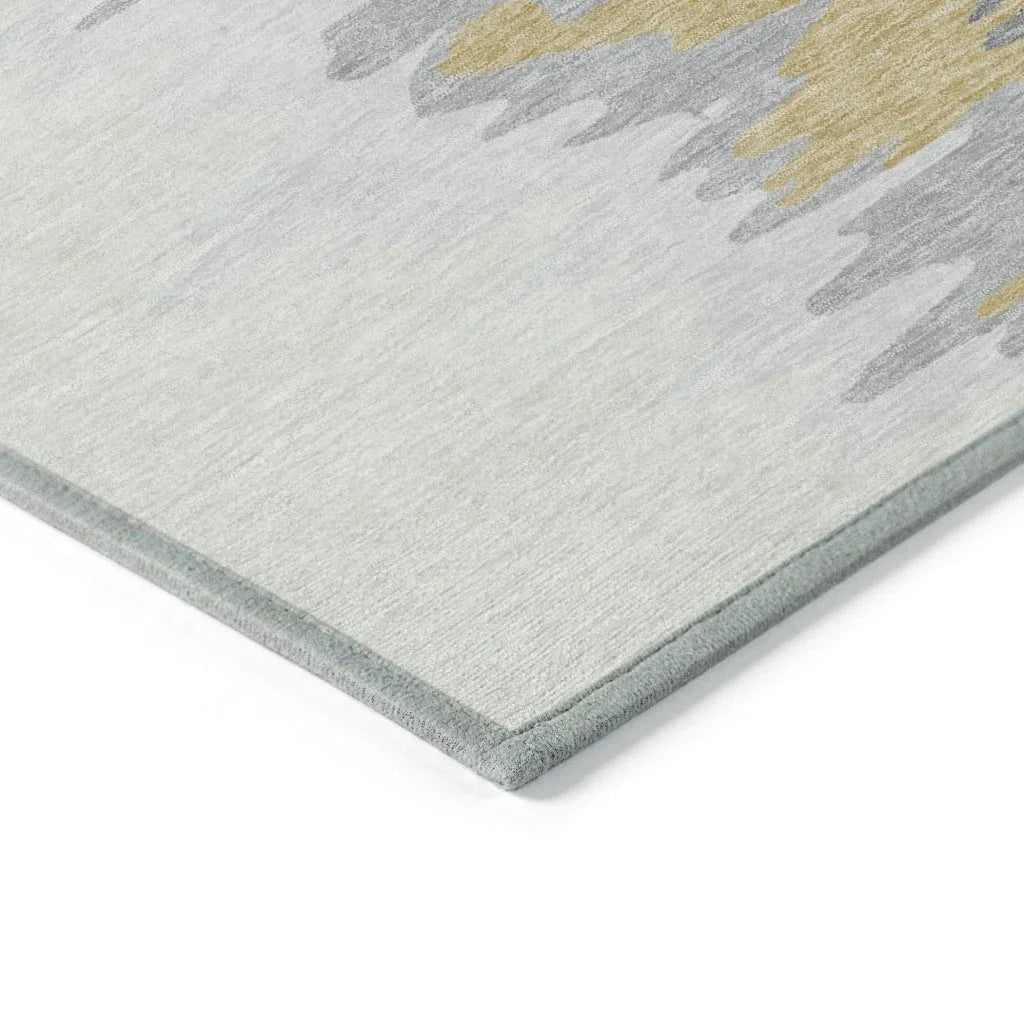 LOOMLAN Rugs Meleya Gray Washable Indoor-Outdoor Rug