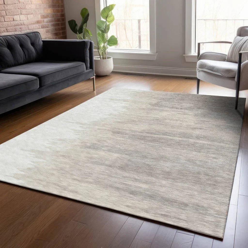 LOOMLAN Rugs Meleya Ivory Washable Indoor-Outdoor Rug