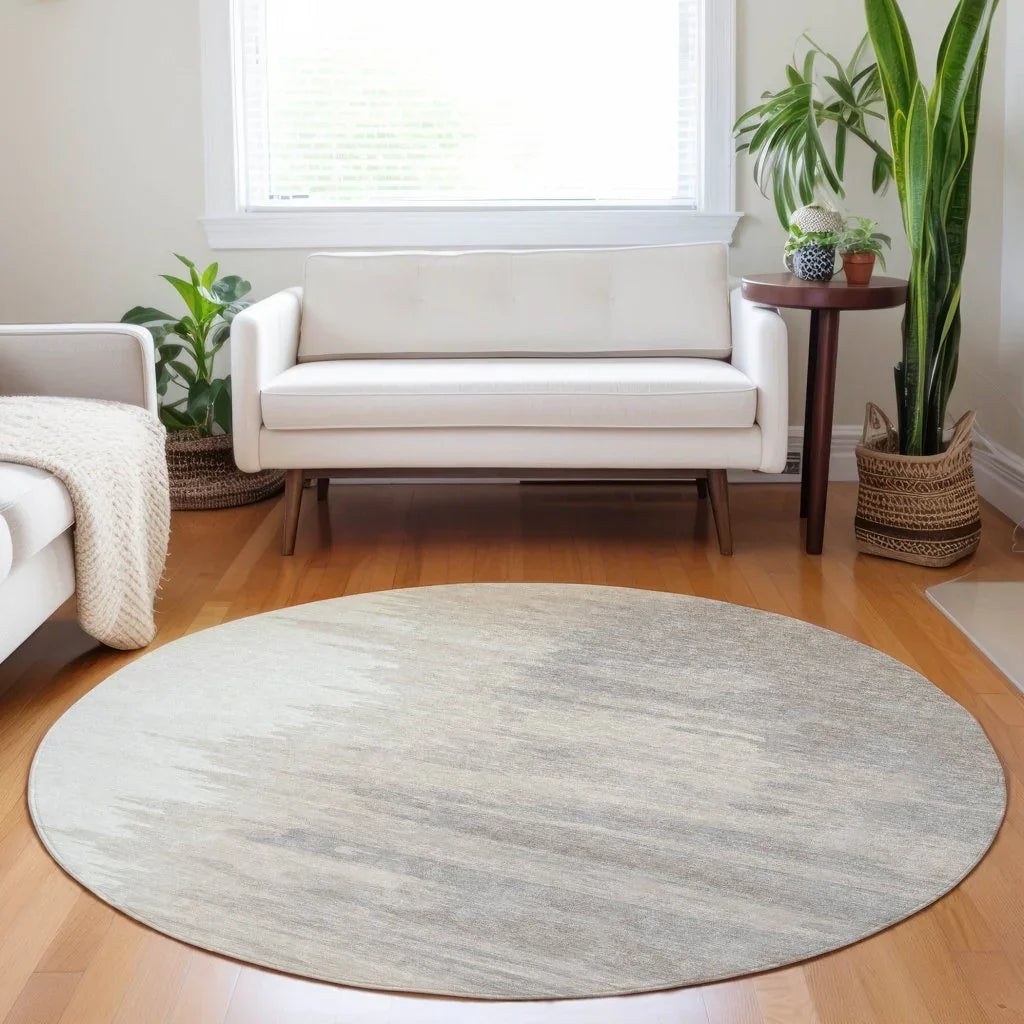 LOOMLAN Rugs Meleya Ivory Washable Indoor-Outdoor Rug