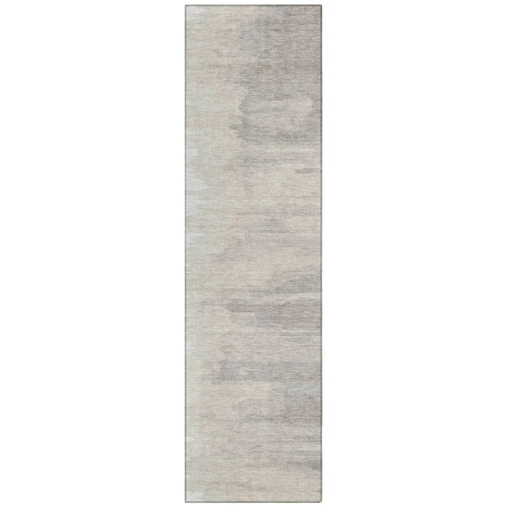 LOOMLAN Rugs Meleya Ivory Washable Indoor-Outdoor Rug