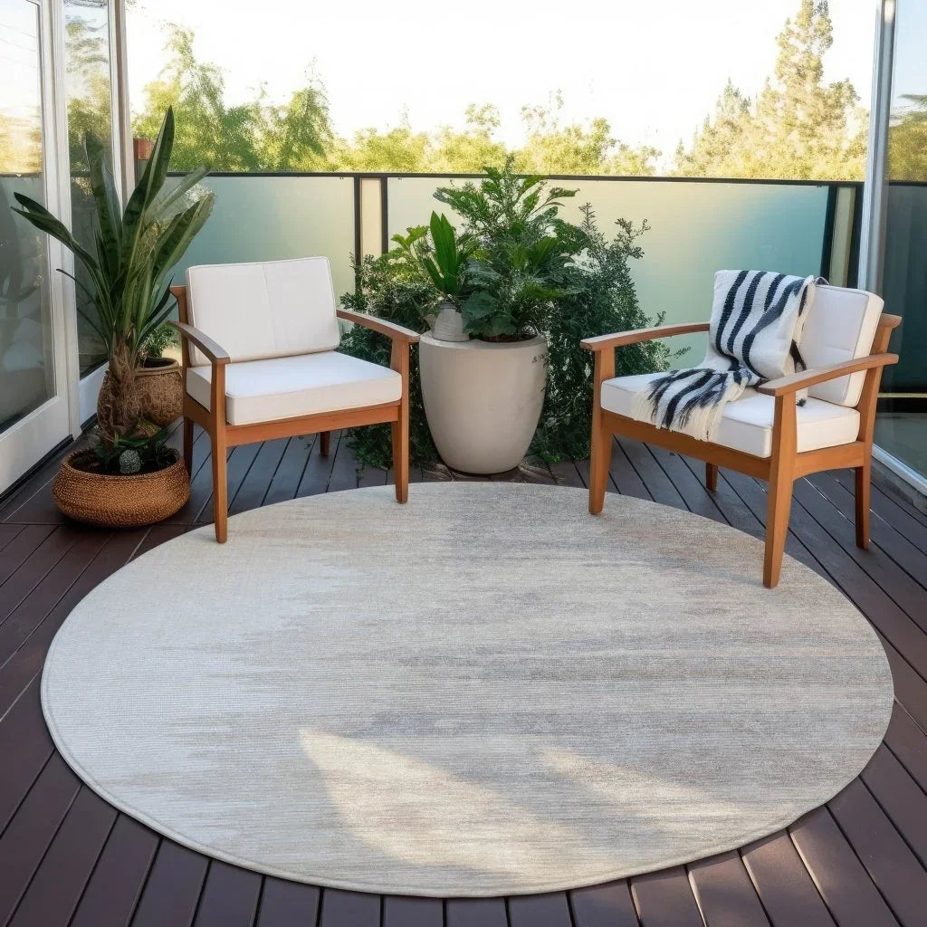 LOOMLAN Rugs Meleya Ivory Washable Indoor-Outdoor Rug