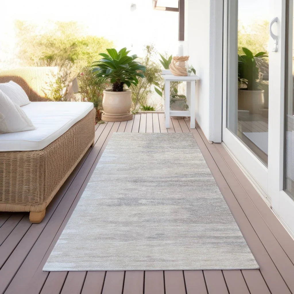 LOOMLAN Rugs Meleya Ivory Washable Indoor-Outdoor Rug