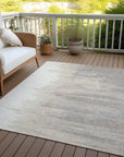 LOOMLAN Rugs Meleya Ivory Washable Indoor-Outdoor Rug