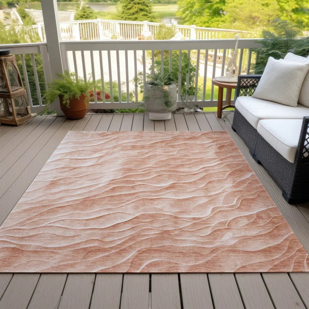 LOOMLAN Rugs Melinae Orange Washable Indoor-Outdoor Rug