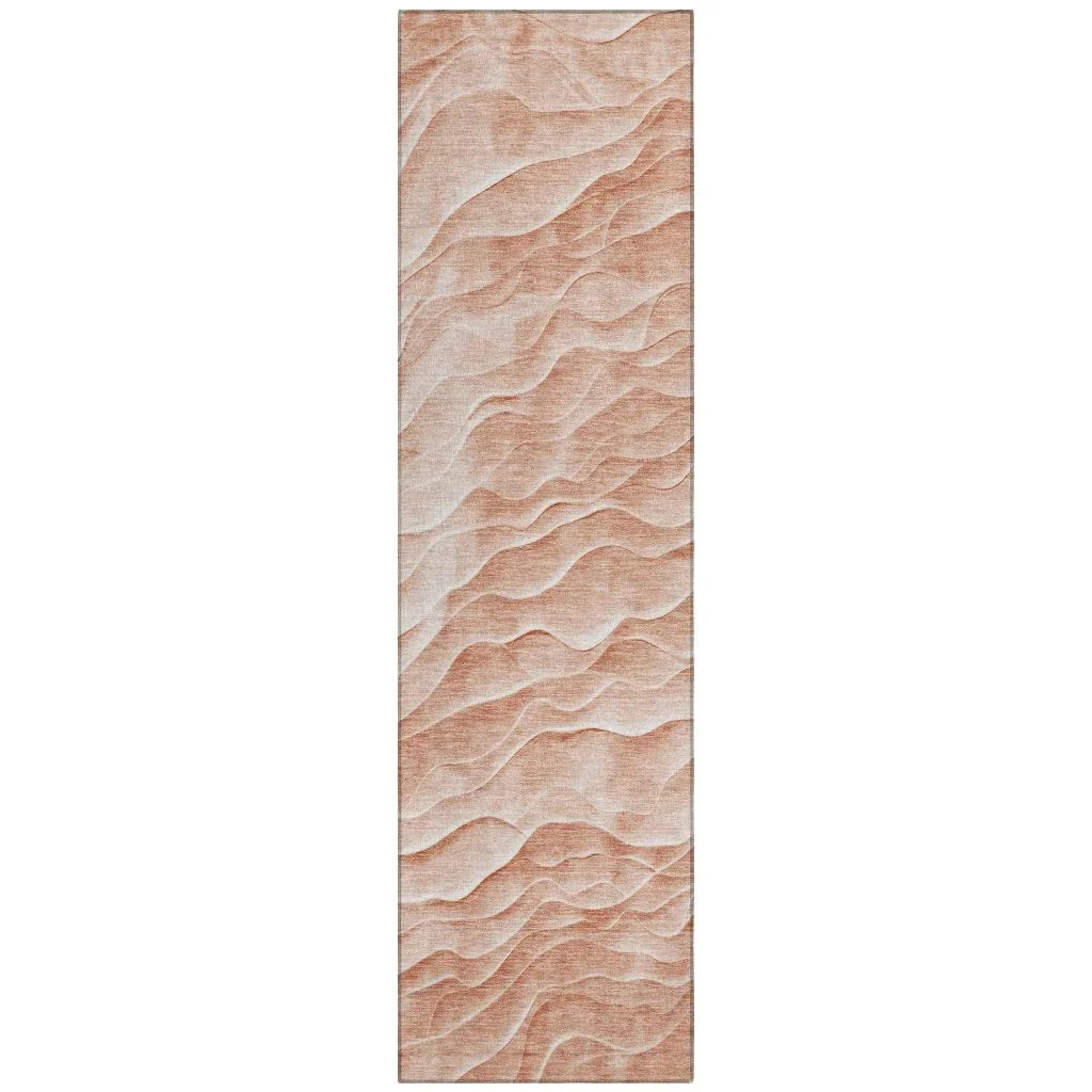LOOMLAN Rugs Melinae Orange Washable Indoor-Outdoor Rug