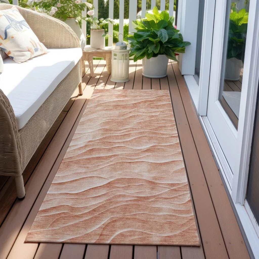 LOOMLAN Rugs Melinae Orange Washable Indoor-Outdoor Rug