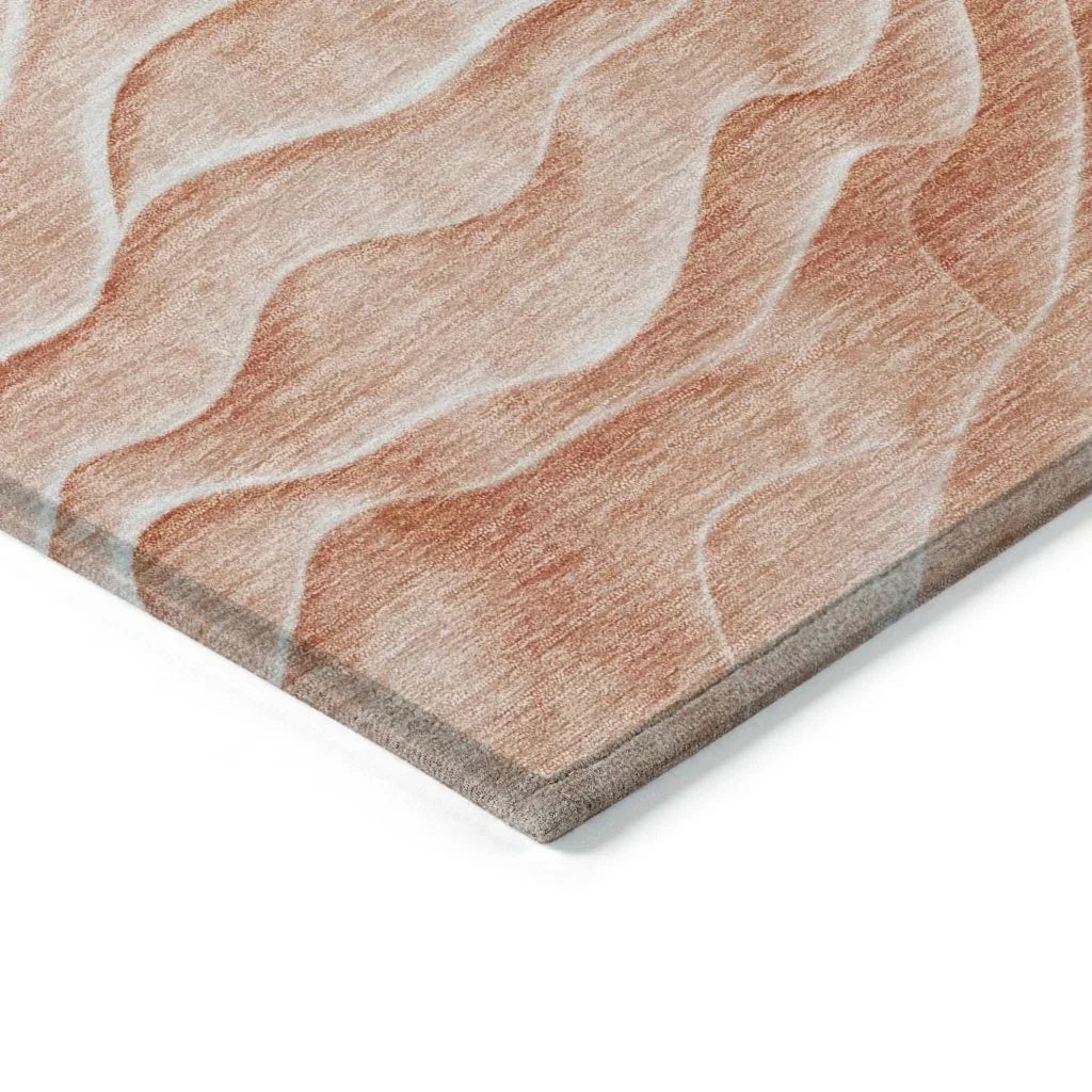 LOOMLAN Rugs Melinae Orange Washable Indoor-Outdoor Rug
