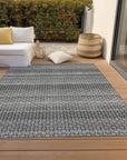 LOOMLAN Rugs Melisyn Gray Washable Indoor-Outdoor Rug
