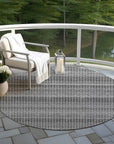 LOOMLAN Rugs Melisyn Gray Washable Indoor-Outdoor Rug