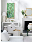 Merideth White Glaze Ceramic Outdoor Garden Stool - LOOMLAN - Chelsea House - Poufs and Stools