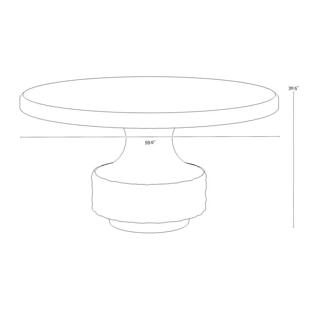 Mersin Dining Table - Outdoor Concrete - LOOMLAN - SUNPAN - Outdoor Dining Tables