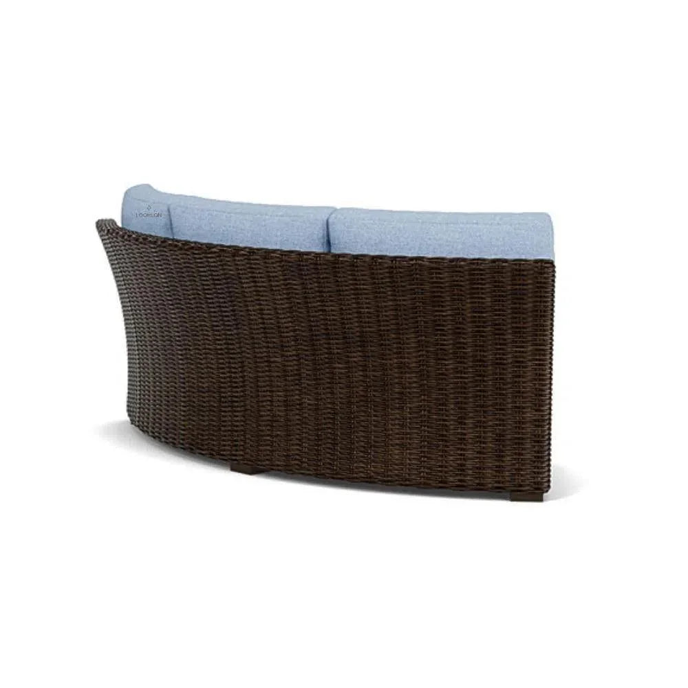Mesa Curved Sofa Sectional Premium Wicker Furniture - LOOMLAN - Lloyd Flanders - Outdoor Modulars