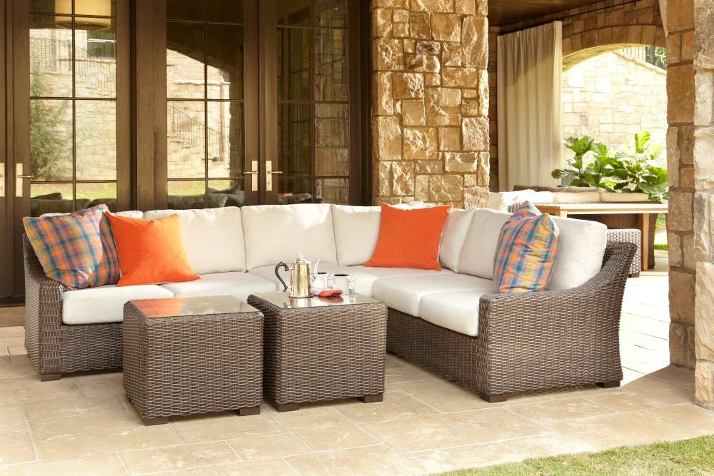 Mesa Right Arm Loveseat Premium Wicker Furniture - LOOMLAN - Lloyd Flanders - Outdoor Modulars