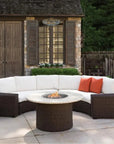 Mesa Round Fire Table Gray Travertine Lloyd Flanders - LOOMLAN - Lloyd Flanders - Outdoor Fire Tables