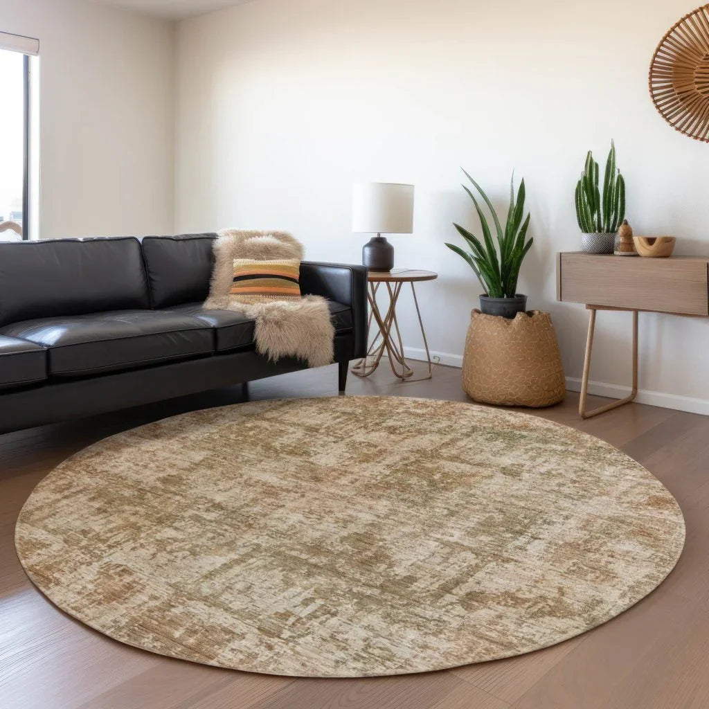 LOOMLAN Rugs Mezzara Beige Washable Indoor-Outdoor Rug
