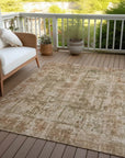 LOOMLAN Rugs Mezzara Beige Washable Indoor-Outdoor Rug