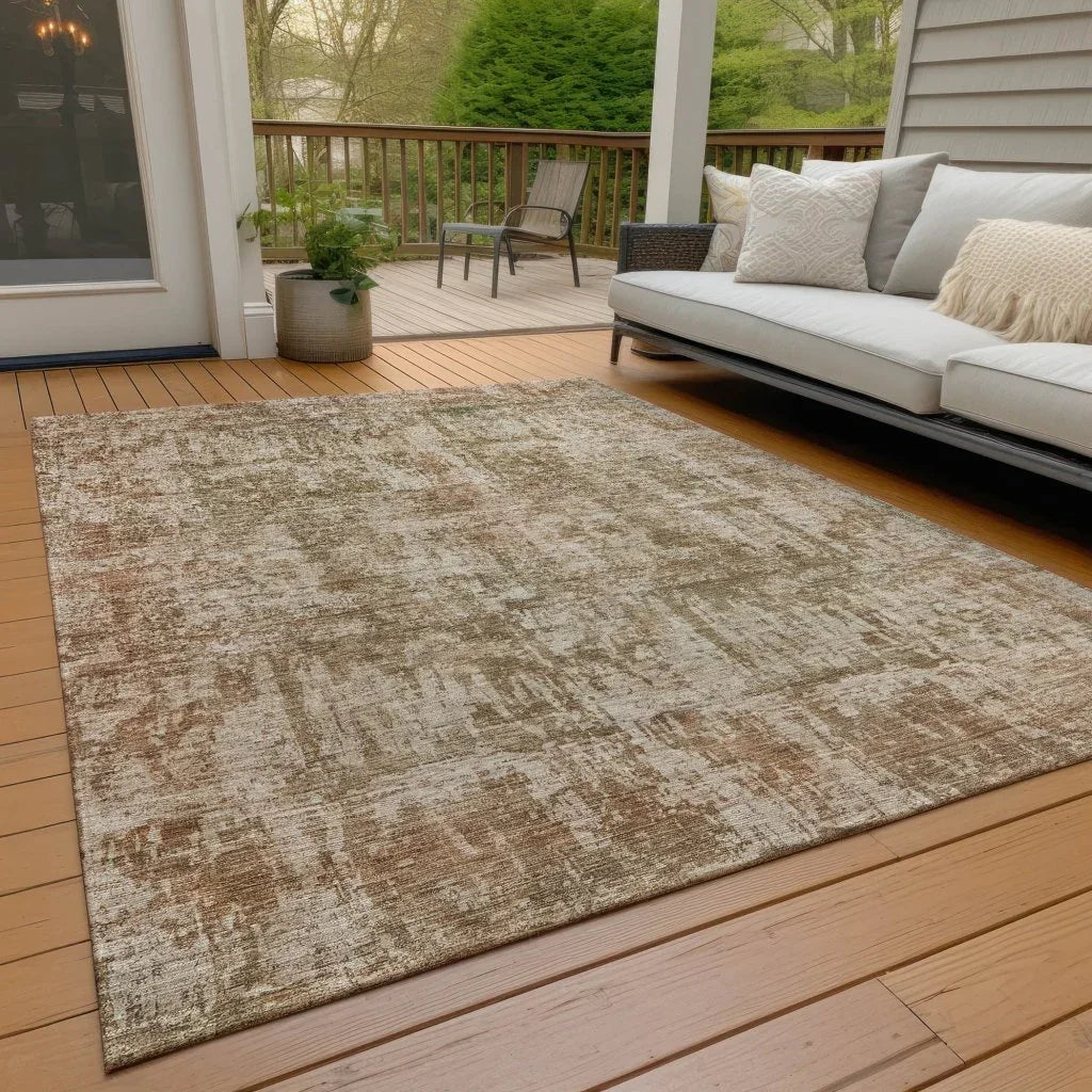 LOOMLAN Rugs Mezzara Beige Washable Indoor-Outdoor Rug