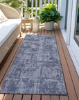 LOOMLAN Rugs Mezzara Blue Washable Indoor-Outdoor Rug
