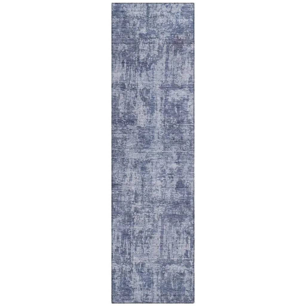 LOOMLAN Rugs Mezzara Blue Washable Indoor-Outdoor Rug