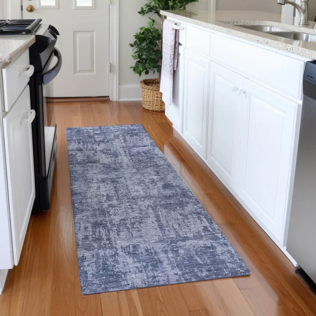 LOOMLAN Rugs Mezzara Blue Washable Indoor-Outdoor Rug