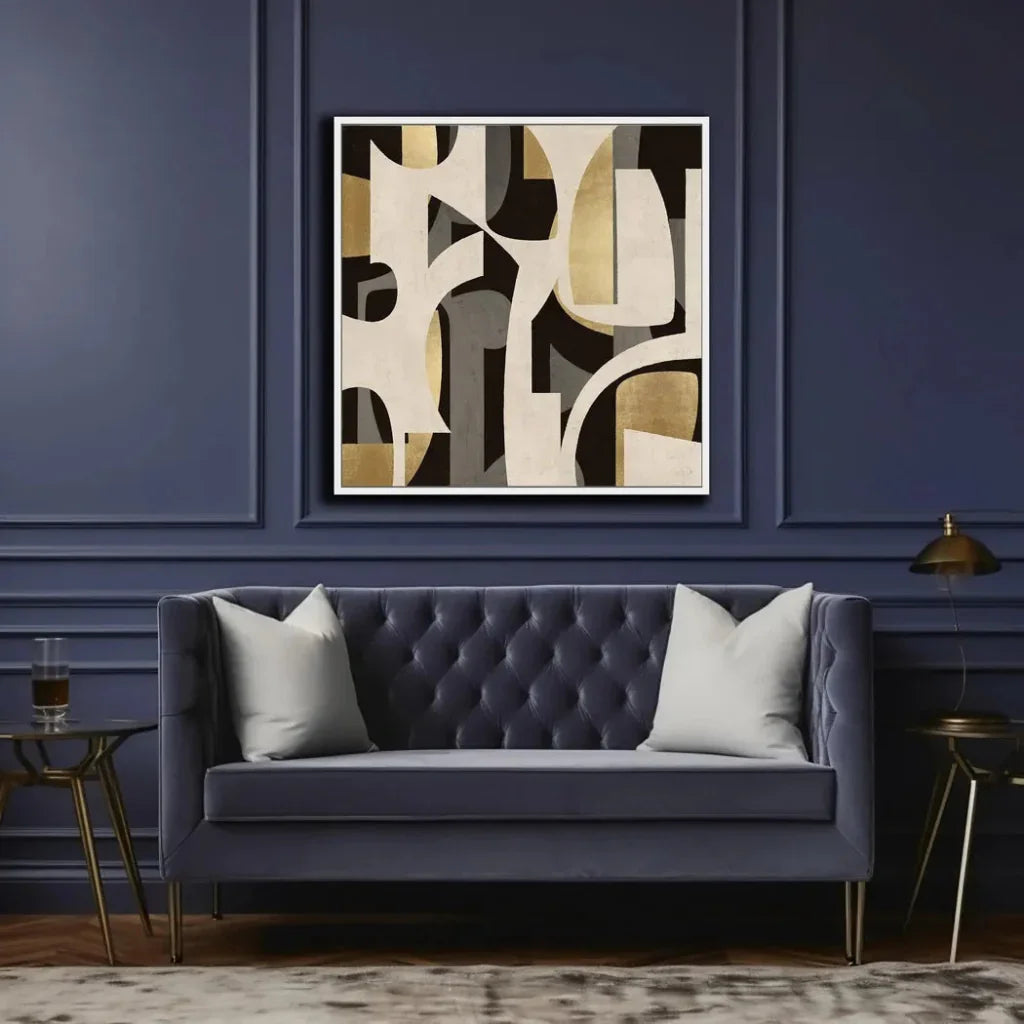 LOOMLAN Mid Century Abstract d Canvas Wall Art For Living Room