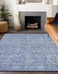LOOMLAN Rugs Mila Blue Washable Indoor-Outdoor Rug
