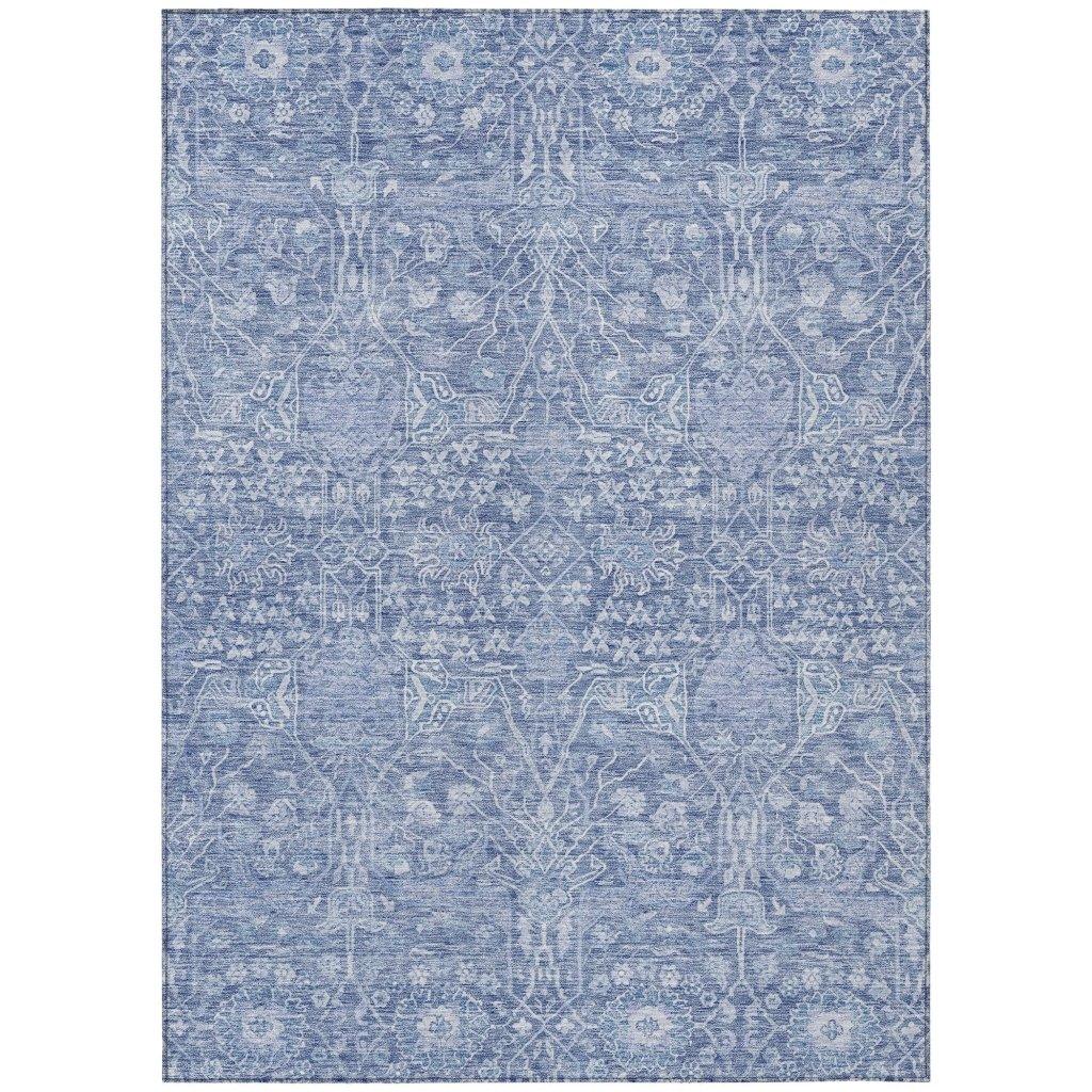 LOOMLAN Rugs Mila Blue Washable Indoor-Outdoor Rug