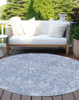 LOOMLAN Rugs Mila Blue Washable Indoor-Outdoor Rug