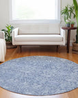 LOOMLAN Rugs Mila Blue Washable Indoor-Outdoor Rug
