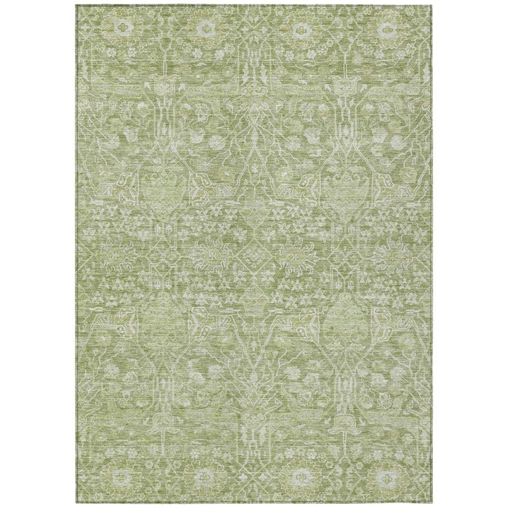 LOOMLAN Rugs Mila Green Washable Indoor-Outdoor Rug