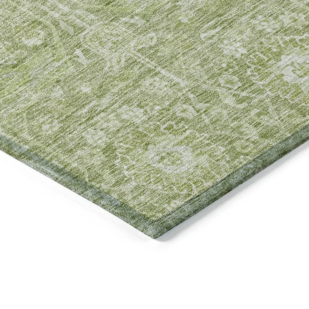 LOOMLAN Rugs Mila Green Washable Indoor-Outdoor Rug