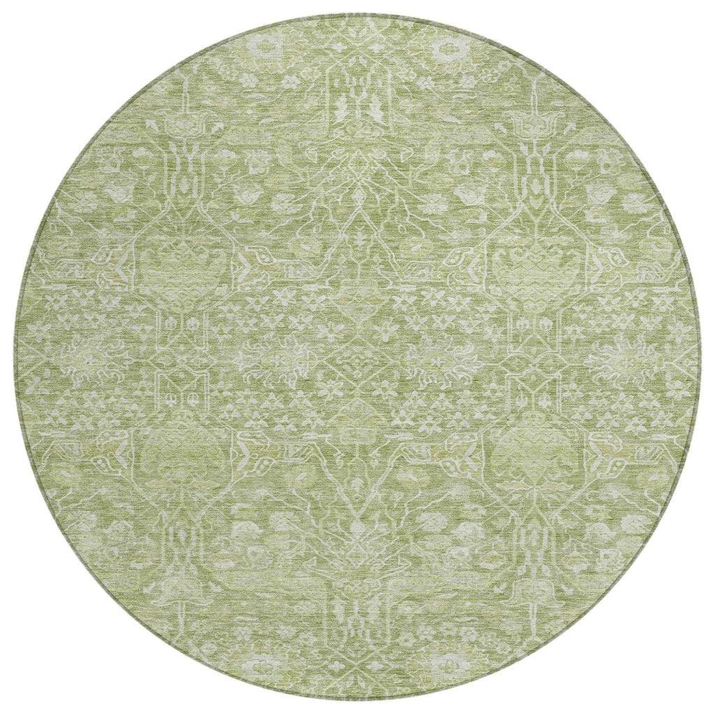 LOOMLAN Rugs Mila Green Washable Indoor-Outdoor Rug