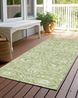 LOOMLAN Rugs Mila Green Washable Indoor-Outdoor Rug