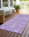 LOOMLAN Rugs Mila Purple Washable Indoor-Outdoor Rug