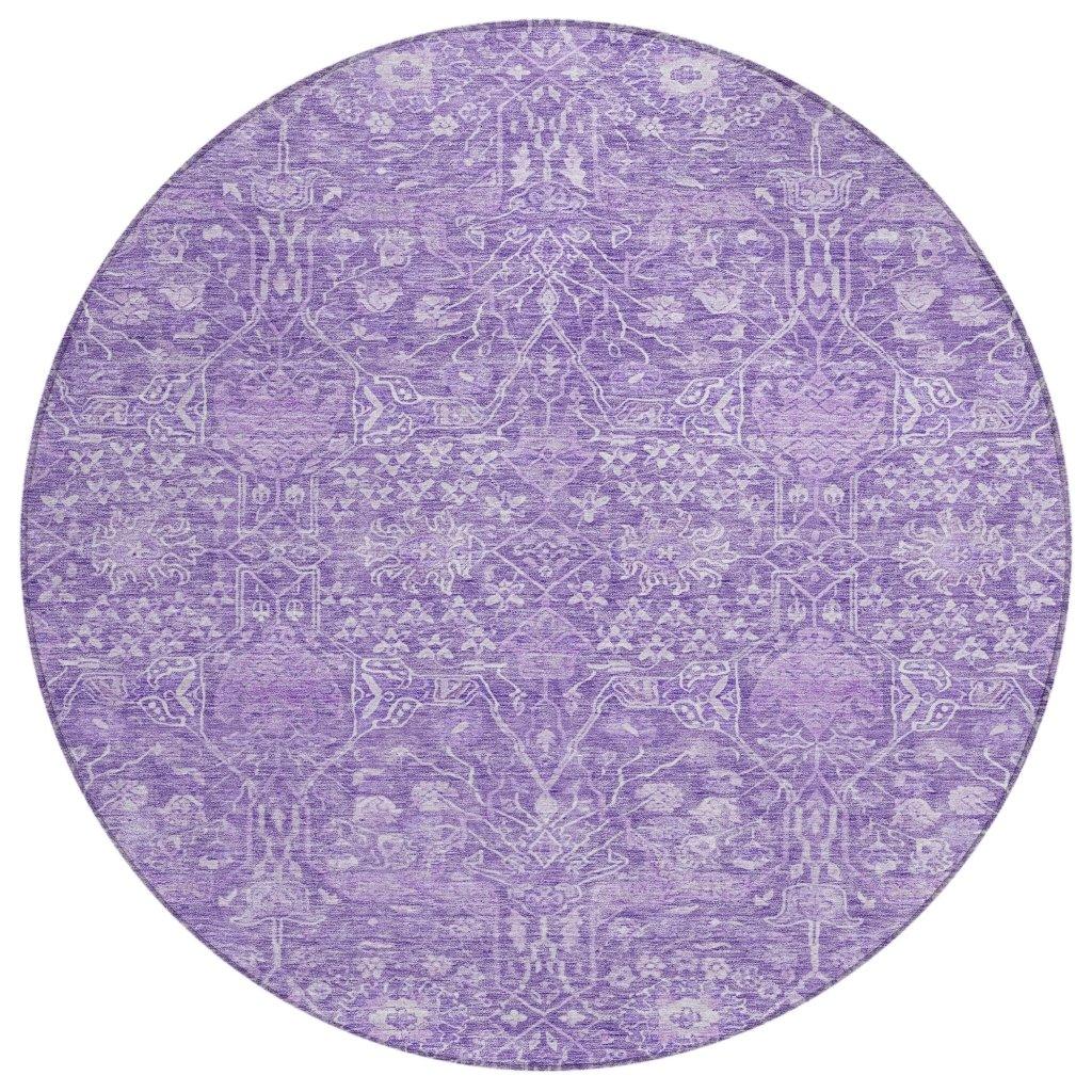 LOOMLAN Rugs Mila Purple Washable Indoor-Outdoor Rug