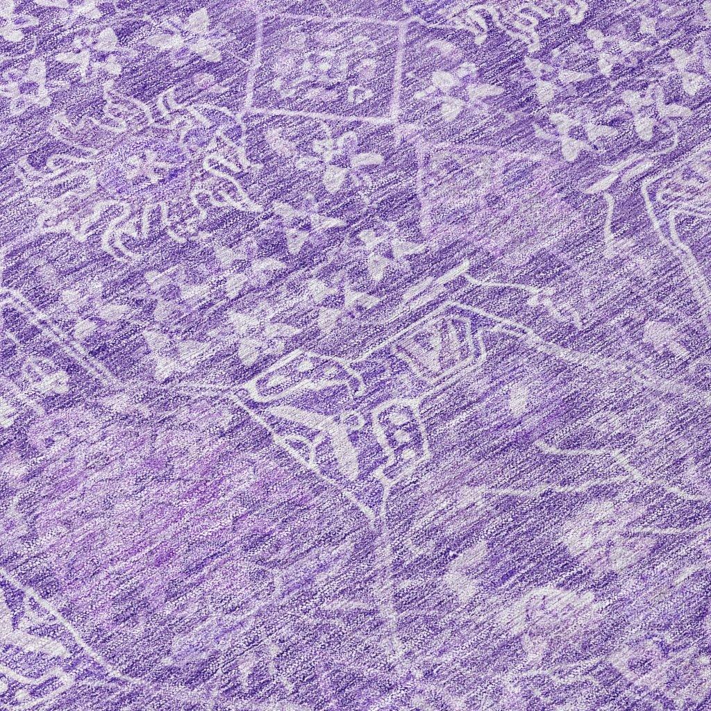 LOOMLAN Rugs Mila Purple Washable Indoor-Outdoor Rug