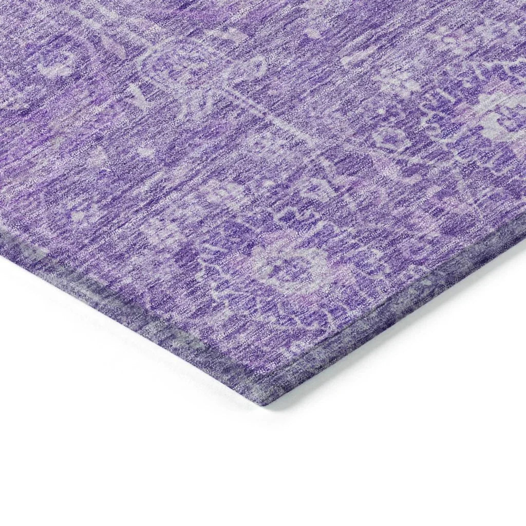LOOMLAN Rugs Mila Purple Washable Indoor-Outdoor Rug