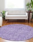 LOOMLAN Rugs Mila Purple Washable Indoor-Outdoor Rug