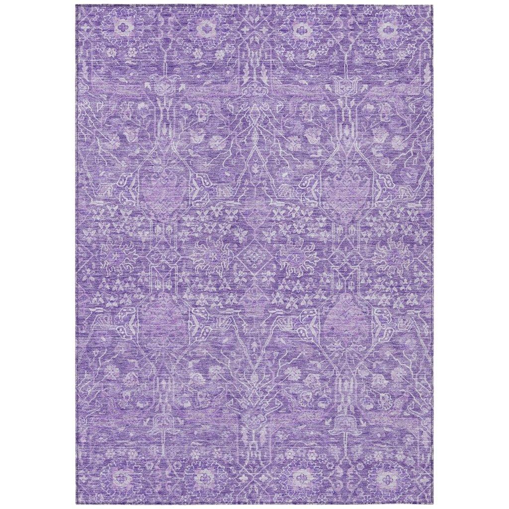 LOOMLAN Rugs Mila Purple Washable Indoor-Outdoor Rug