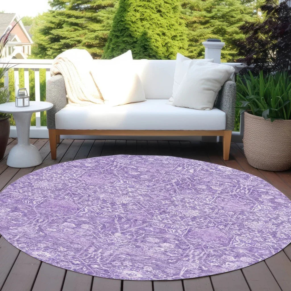 LOOMLAN Rugs Mila Purple Washable Indoor-Outdoor Rug