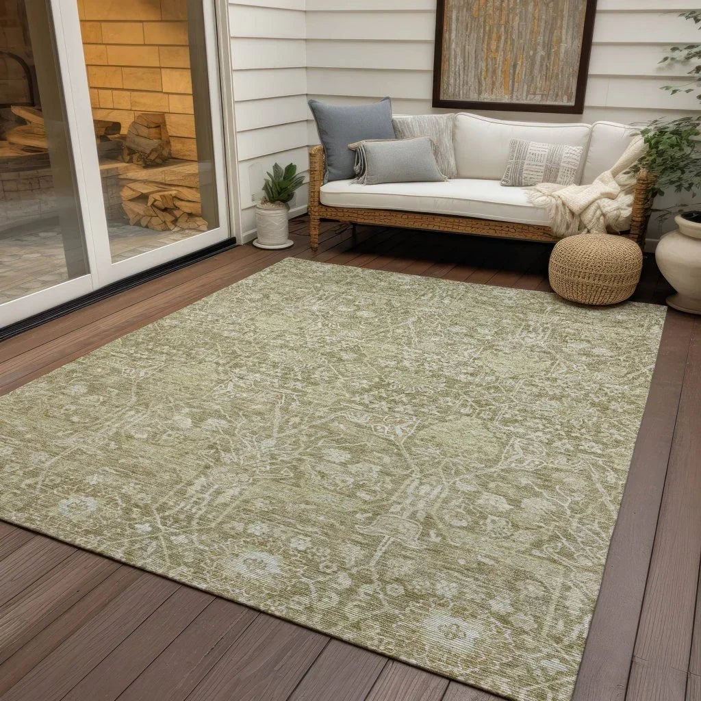 LOOMLAN Rugs Mila Taupe Washable Indoor-Outdoor Rug