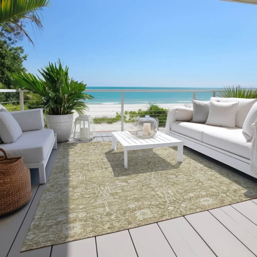LOOMLAN Rugs Mila Taupe Washable Indoor-Outdoor Rug